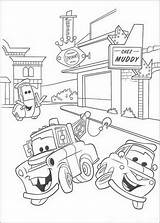Cars Coloring Pages Mater Kids sketch template