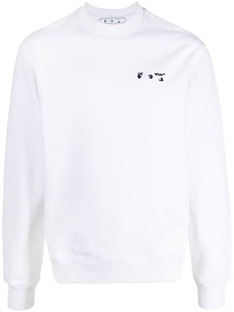 white hands  print sweatshirt farfetch