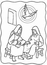 Visitation Elisabeth Visita Visitazione Nacimiento Stories Pesebre Beata Vergine Unloved Kindergarten Magdalene Anoints Nativity Jesús Visitacion Testament Cristianas Palavra sketch template