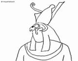 Horus Coloring Gods Egyptian Coloringcrew Pages sketch template
