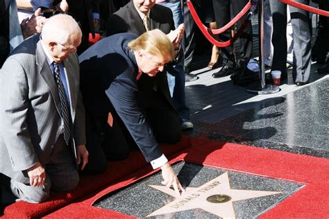 donald trumps vandalized  abused hollywood star   history vanity fair
