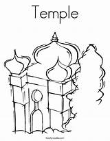 Temple Coloring Mosque Pages Judaism Synagogue Religious Noodle Outline Twistynoodle Built California Usa Twisty Favorites Login Add Print Popular sketch template