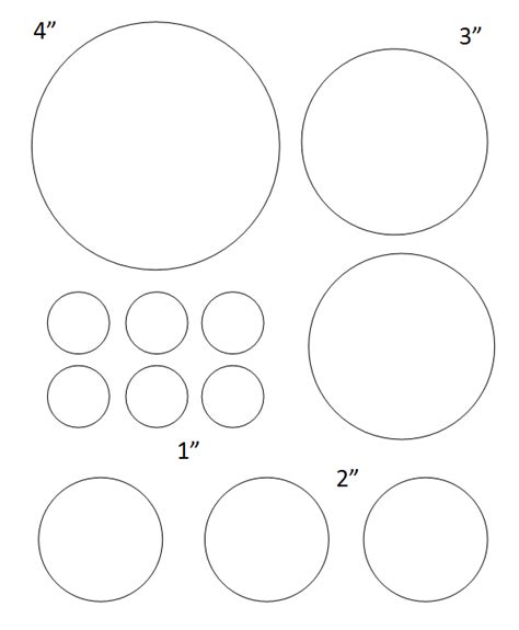 printable circle templates large  small stencils
