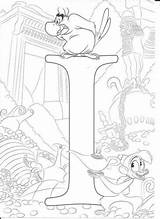 Coloring Aladdin Pages Abu Printable Iago Monkey Parrot sketch template
