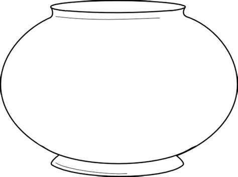 print  amazing coloring page blank fishbowl clip art