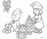 Caillou Coloring Pages Christmas Printable Cool2bkids Kids sketch template