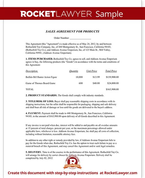 sales agreement contract template  sale agreement form
