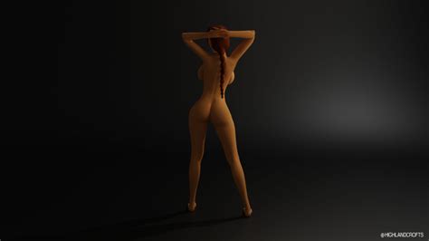 Rule 34 3d Arms Up Ass Athletic Back View Backboob