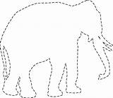 Recortar Elefante Silueta Siluetas Elefantes sketch template