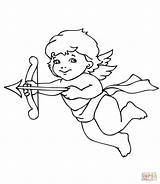 Cupid Valentine Coloring Pages Cute Printable Drawing Color Kids Hurricane Clipart Bow St sketch template