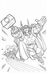 Coloring Thor Valhala Gods Pages Letscolorit Superhero Kids Captain America sketch template