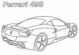 Coloring Ferrari A4size Color Cars Size Kids Pages sketch template