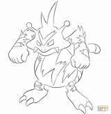 Pokemon Electabuzz Coloring Pages Printable Drawing Supercoloring Color sketch template