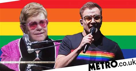 taron egerton wears pride shirt as he duets your song with