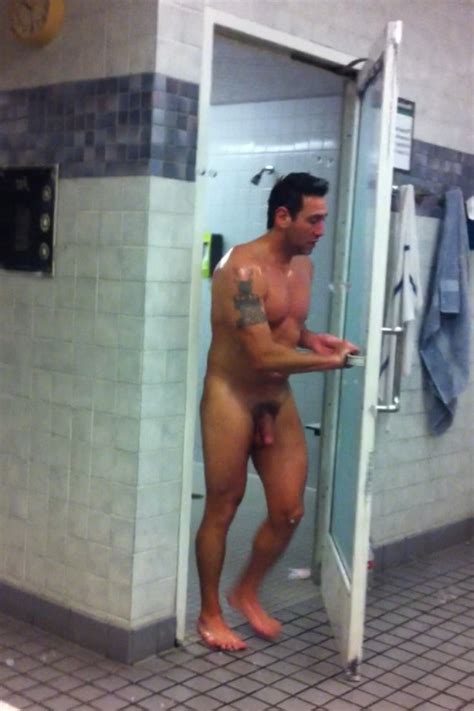 hot guy caught out the showers my own private locker room