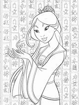 Mulan Colouring Colorear Adulte Malvorlagen Ausmalen Prinzessin Rosace Malvorlage sketch template