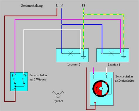 schaltplan lichtschalter anschliessen  adern wiring diagram