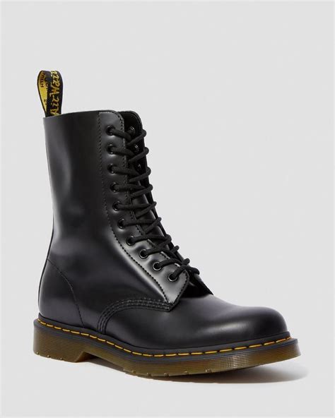dr martens  smooth leather mid calf boots   boots high leather boots combat boots