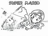 Mario Coloring Super Pages Galaxy Getdrawings Getcolorings Colorings Printable sketch template