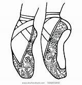 Coloring Pages Dance Ballet Dancer Shoes Jazz Tap Nike Ballerina Logo Shoe Drawing Nutcracker Hula Slippers Colouring Moms Pointe Getdrawings sketch template