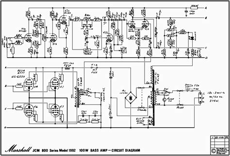 audio service manuals   marshall  jcm   bass amp schematic