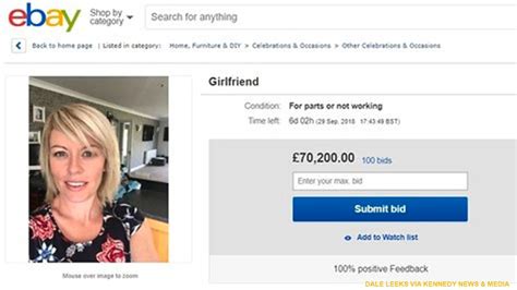 Man Lists Used Girlfriend For Sale On Ebay Is Shocked When Bids