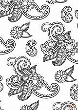 Paisley Pattern Coloring Pages Printable Drawing Getdrawings sketch template