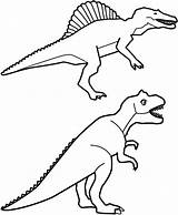 Rex Spinosaurus Dinosaurs Tyrannosaurus Spinosauro Tirannosauro Dinosauri Xcolorings sketch template