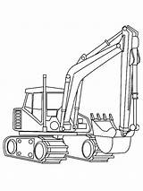Construction Coloring Pages Equipment Getcolorings Printable Digger sketch template