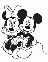 Coloring Mickey Pages Mouse Minnie Popular sketch template
