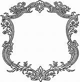 Floral Borders Frames Frame Printable Vintage Clipart Border Vector Graphics Library Scroll sketch template