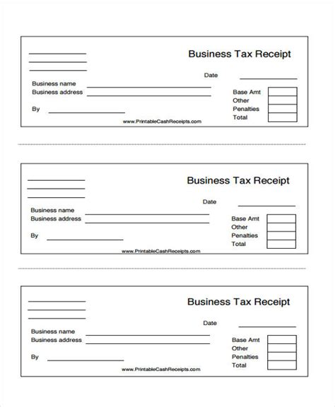 printable business receipts shop fresh