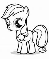 Coloring Pony Pages Little People Drawn Popular sketch template