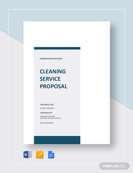 cleaning proposal  examples format  examples
