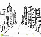 Cartoon City Coloring Street Skyscraper Buildings Drawing Choose Board sketch template