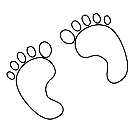 baby feet footprints outline clipart  pictures wikiclipart