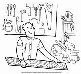 Carpenter Tools His Color Coloring Wood Hammer Ax Axe Screw Plain Driver Machine Parts Description sketch template