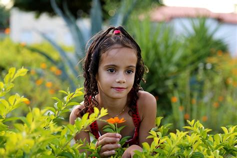 great girl in the garden