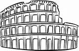 Colosseum Coloring Pages Clipart Printable Rome Clip Para Coliseo Romano Dibujo Koloseum Supercoloring Vector Roma History Imagen Easy Coliseum Sightseeing sketch template