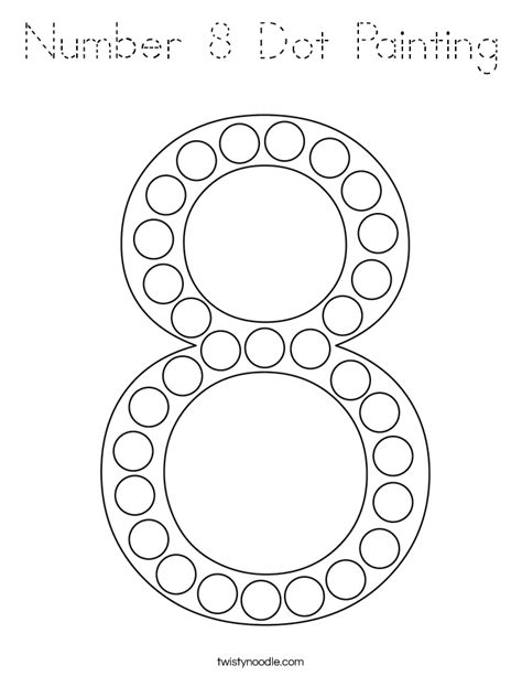 number  dot painting coloring page tracing twisty noodle