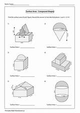 Compound Shapes Area Worksheet Surface Pdf sketch template