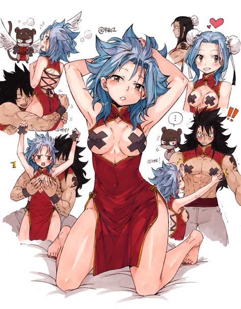 Levy Mcgarden Gajeel Redfox And Pantherlily Fairy Tail