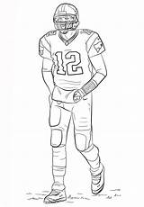 Coloring Brady Football Tom Pages Player Printable Kids Sheets Sports Print Players Soccer Nfl Sport Gronkowski Rob Book Template Color sketch template
