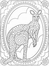 Coloring Pages Dover Wildlife Animals Animal Adult Colouring Publications Australian Spark Welcome Designs Doverpublications Book Aboriginal Kangaroo Catalog Mandala Choose sketch template