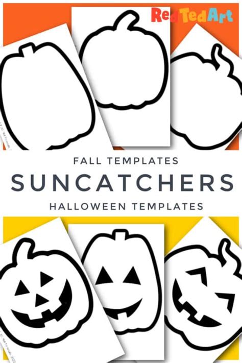 easy suncatcher pumpkin templates  preschool red ted art