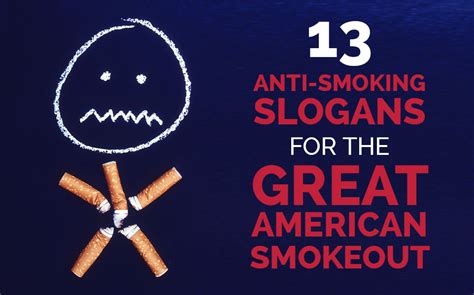13 great american smokeout slogans for your promotional products
