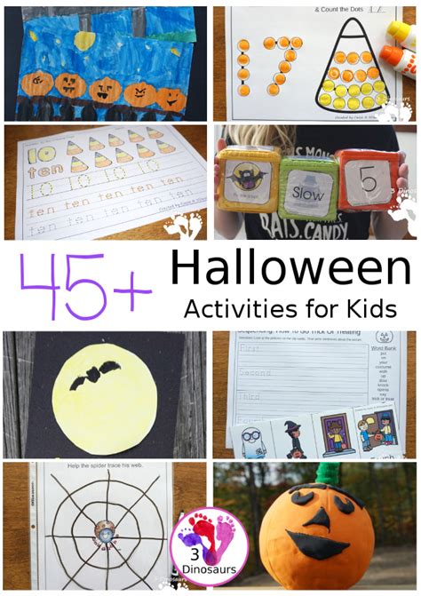 halloween activities printables  dinosaurs