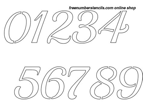 printable number stencils printable templates