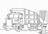 Garbage Camion Dessin Trucks Dump Poubelle Blippi Tonka Colorier Facile Rubbish sketch template