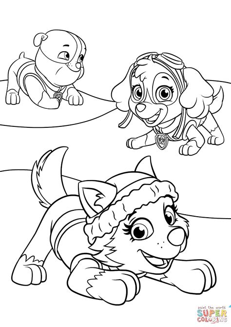 paw patrol coloring pages sky  getcoloringscom  printable